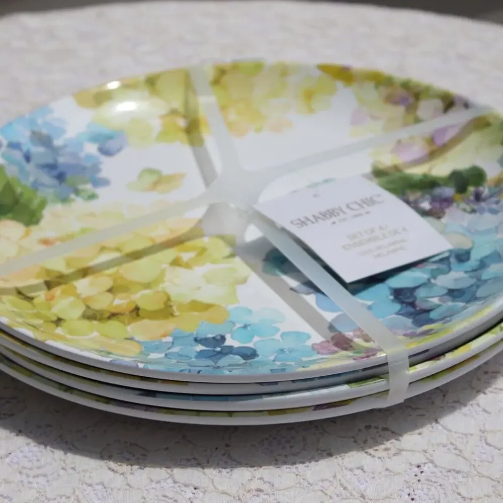 Shabby Chic Set of 4 Melamine 10